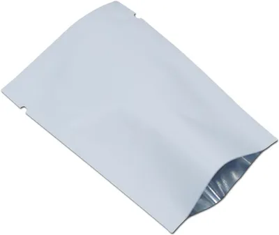 Productafbeelding van Gekleurde mylar folie zakken - Set van 200 - Wit - 8x12cm