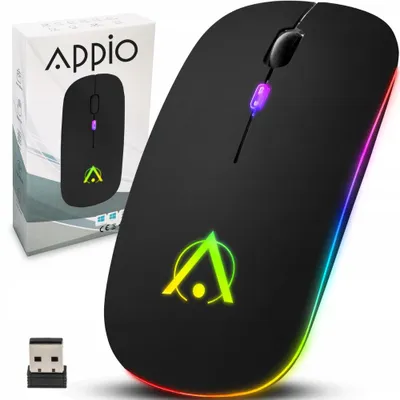 Obrázok produktu pre Herná myš, bezdrôtová počítačová myš, Bluetooth, tenký dizajn, tichá, s podsvietením