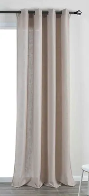 Gardine mit Ösen 245x145 cm Sand blickdicht