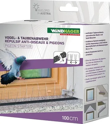 Zdjęcie produktu dla WINDHAGER odstraszacz ptaków i gołębi zestaw startowy ochrona do 1 m 36 kolców plastik - 7120