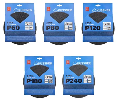 Immagine prodotto di Set di 15 dischi abrasivi a velcro, diametro 225 mm, con diverse grane