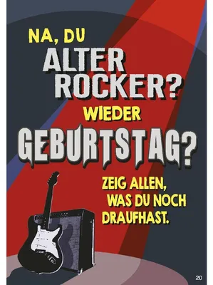 Zdjęcie produktu dla Karty muzyczne z niespodzianką i dźwiękiem No, stary rockmanie? Znowu urodziny.