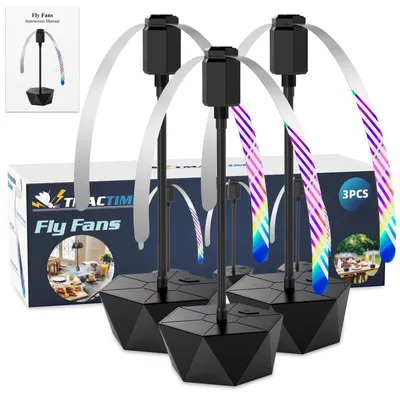 Imagen del producto de Juego de 3 mini ventiladores USB – protección para mesas, barbacoas y picnics