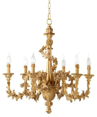 Produktbild von Casa Padrino Luxus Barock Kronleuchter Antik Naturfarben / Antik Gold Ø 69 x H. 72 cm - Prunkvoller Barockstil Wohnzimmer Kronleuchter - Edel & Prunkvoll - Luxus Qualität -  Italy
