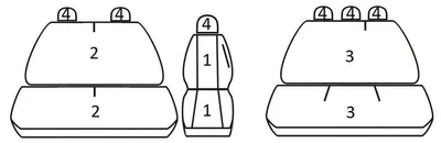 Produktbild von ATRA Sitzschonbezug Sitzbezüge Set Vorne und Hinten Schwarz für OPEL Vivaro A Kastenwagen (X83) für RENAULT TRAFIC II Kasten (FL) für NISSAN