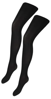 Produktbild von TupTam Mädchen Feinstrumpfhose Microfaser 40 DEN 2er Pack Strumpfhosenset, Farbe: Schwarz, Größe: 104-110