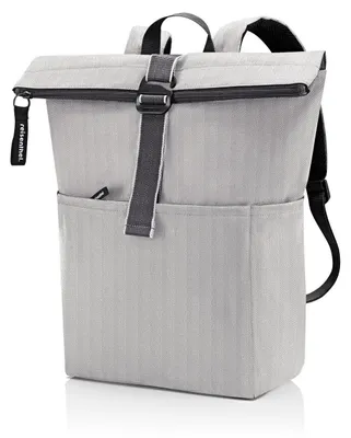 Produktbild von reisenthel rolltop backpack herringbone grey Rucksack EK7074