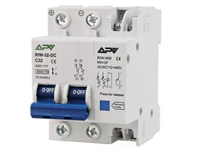 Obrázek produktu pro FVE odpínač integrovaný s vypínací spouští Adelid  APV 2P 32A 500V DC
