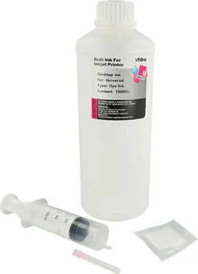 Produktbild von vhbw Nachfülltinte kompatibel mit Canon Pixma G6050, G7050, GM2050, GM4050 Drucker - Refilltinte Dye Magenta, 1000ml