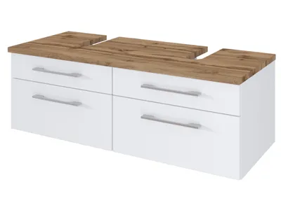 Produktbild von Held Möbel Unterbeckenschrank Davos 120 cm weiß/matt weiß