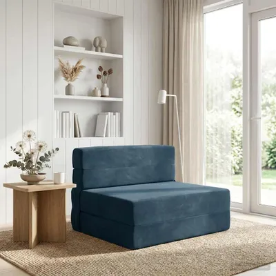 Obrázok produktu pre vidaXL Rozkladacia pohovka Modrá 70 x 80 x 60 cm Látková