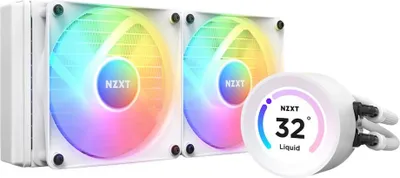 Produktbild von NZXT Kraken Elite 240 RGB, All-in-One-Flüssigkeitskühler, 12 cm, Weiß