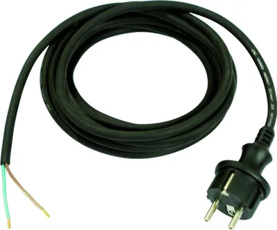Produktbild von Gummi-Anschlussleitung, schwarz, 230V, H07RN-F 2x1,0 / 3 m
