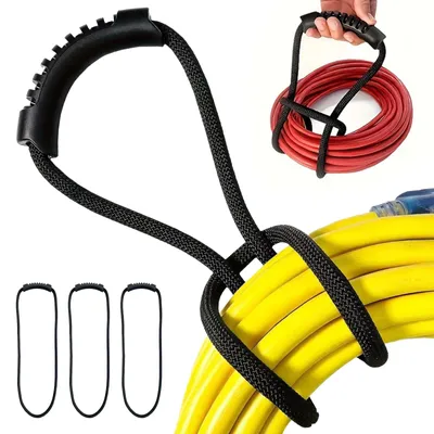 Kabel-Organizer-Set, 3er-Pack, 60 cm, Nylon, schwarz