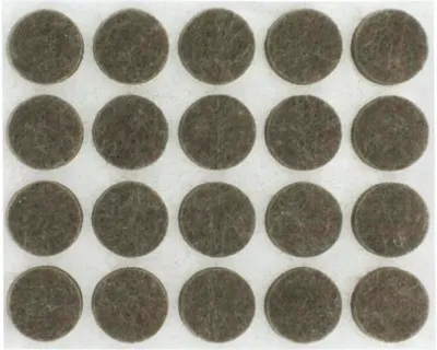 Produktbild von Tarrox Filzgleiter 17x6 mm rund braun 20 Stück selbstklebend