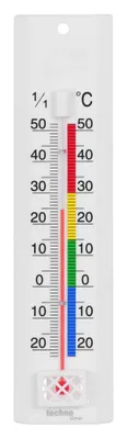 Produktbild von Technoline WA 1040, Flüssigkeitsumgebungs-Thermometer, Drinnen/Draußen, °C, -20 - 50 °C, Analog, Weiß