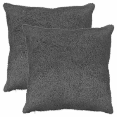 Immagine prodotto di vidaXL, 2 federe per cuscini, HEERLEN, grigio scuro, 80 x 80 cm