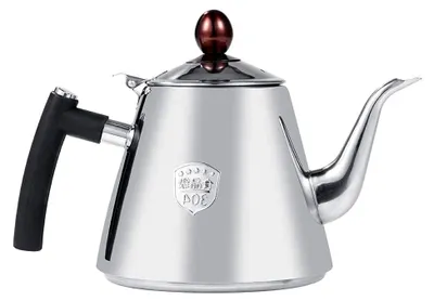 Produktbild von Edelstahl Kaffeekessel mit Thermometer und Silikongriff, 1,2L