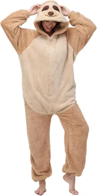 Productafbeelding van Onesie in dierenlook voor dames en heren, van fleece, met capuchon en rits, maat XL