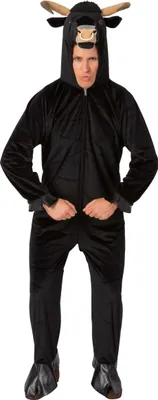 Produktbild von O7459-160-175 schwarz Damen Herren Stier Kostüm Overall Körpergröße ca.160-175 cm