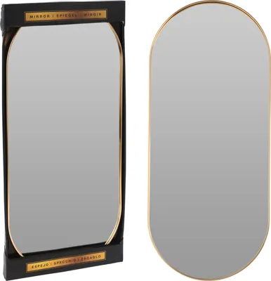 Produktbild von Wandspiegel oval 32x72 cm gold modern