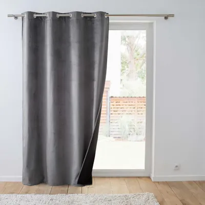 Zdjęcie produktu dla Zasłona termiczna na przelotkach VELVET, warstwa podwójnego polaru z mikrofibry, 140 x 260 cm