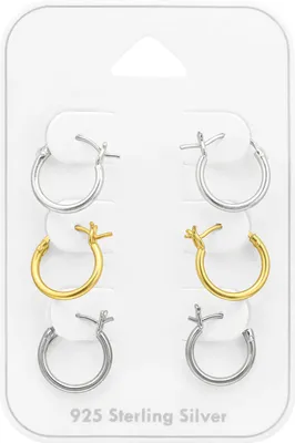 Produktbild von Ohrringe Creolen Set 925 Sterling Silber