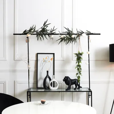 Image de Barre Deco De Table Ajustable Interieur Et Exterieur Noir