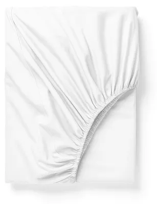 Produktbild von Fitizzio Spannbettlaken Baumwollsatin weich weiß 160x200