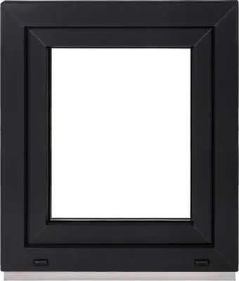 Obrázok produktu pre Framex okno do pivnice vnútorné biele/vonkajšie antracitové ŠxV 50x55cm (500x550mm) dvojité (32mm) otočné/sklopné DIN ľavé - plastové okná Premium okná - všetky veľkosti