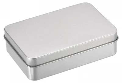 Produktbild von 2 Edelstahlboxen mit Deckel, 4,21" x 2,87" x 1,18", silberfarben