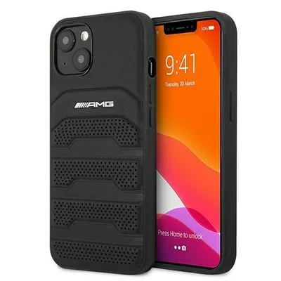 Produktbild von Mercedes AMG Lederhülle für das Apple iPhone 13 – Schwarz
