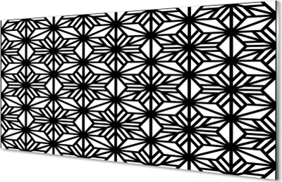 Produktbild von Glasbilder 140x70 Wandkunst Floral geometrisches Muster