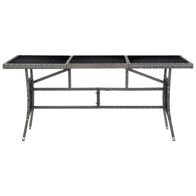 Immagine prodotto di Tavolo da Giardino Grigio 170x80x74 cm in Polyrattan