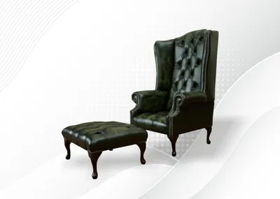 Immagine prodotto di Sedia ad ala classica poltrona divano divano imbottito seduta lounge relax club pelle