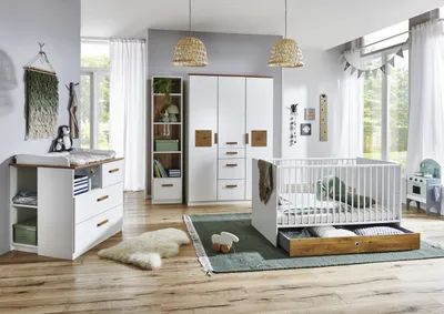 Produktbild von Babyzimmer Gotland 6 teiliges Komplett Set von Wimex, Kinderzimmer, Kinderzimmermöbel, Babyzimmermöbel Set