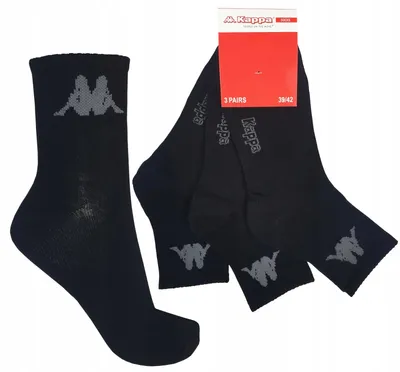 Produktbild von Kappa Herren 3er-Pack Sportsocken Schwarz 39-42