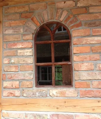 Produktbild von Eisenfenster mit Rundbogen, Fenster Gartenmauer, runder Bogen Fenster V 66 x 39