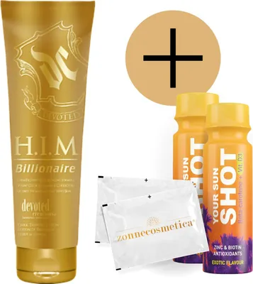 Produktbild von Devoted Creations - H.I.M. Billionaire + 2 Your Sun Shots + 2 Erfrischende tücher
