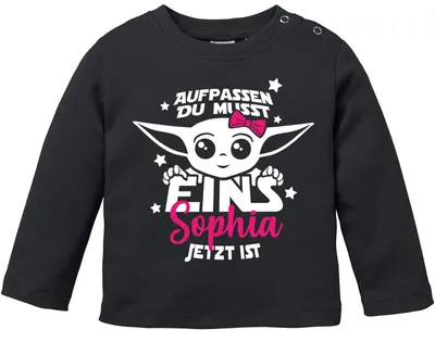 Produktbild von Moonworks® personalisiertes Baby Langarmshirt mit Namen und Alter Baby-Geburtstagsshirt Mädchen Geschenk schwarz 56/62 (1-3 Monate)