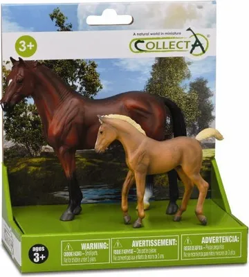 Produktbild von Set mit 2 Collecta Pferdelebensfiguren