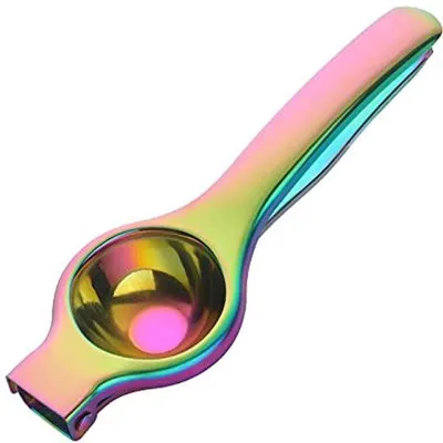 Productafbeelding van Ibenzoa® Handmatige citruspers van roestvrij staal 304 – Handpers voor keuken en bar, fruitinvoeropening Ø 7 cm, afmetingen Ø 6,5 × 20 cm, eenvoudig te reinigen