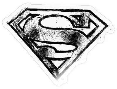 Produktbild von Spreadshirt DC Comics Superman Logo Gezeichnet Sticker Aufkleber, 10 x 10 cm, Transparent glänzend