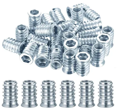 Productafbeelding van Inschroefmoeren M10 x 25 mm, 40 stuks, gelegeerd staal