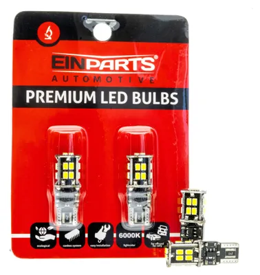 Obrázek produktu pro Einparts LED žárovky W5W do automobilů s CAN-Bus, 12 V, studená bílá 6000 K, 2 ks