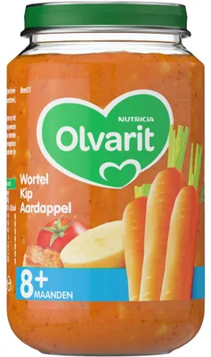Productafbeelding van Olvarit Wortel kip aardappel 8M01 (200 gr)