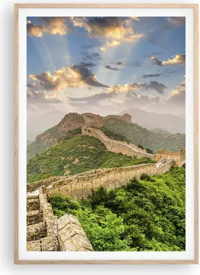 Produktbild von Gerahmtes Poster - Rahmen in heller Eiche - Wand Berg asiatisch china - 70x100 cm - Wand Bild - Wanddeko - Wandbilder - Wandposter - Bilderrahmen - Bilder - Kunstdruck - Wandbild - P2NPA70x100-3069
