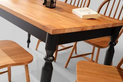 Produktbild von Komplette Esszimmer Tisch Essecke Esstisch Stühle 5tlg Braun Holztisch