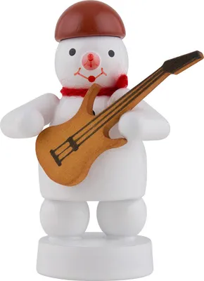 Productafbeelding van Zenker Volkskunst: Sneeuwpop met elektrische gitaar (8 cm)
