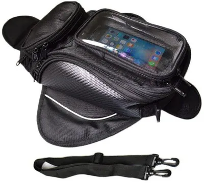 Produktbild von magnetische Motorrad-Tanktasche - wetterfest - Tasche Bike - magnetische - für Outdoor-Sportarten, Motorradfahren und Reisen - 48x19cm - Schwarz